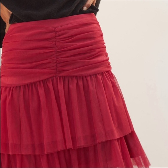 Anthropologie Maeve Tiered Tulle Mini Skirt NWT 6 - Picture 4 of 11